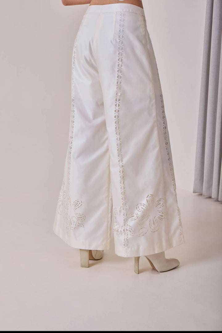 Pearl Cut-Work Pants