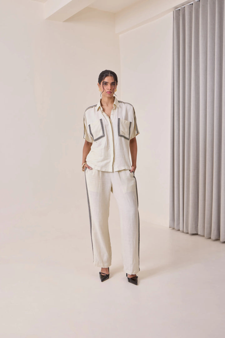 Linen Thread-Work Shirt