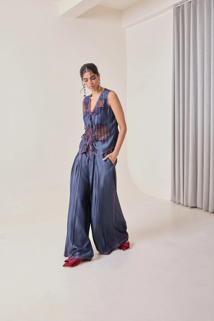 Denim Flared Pants