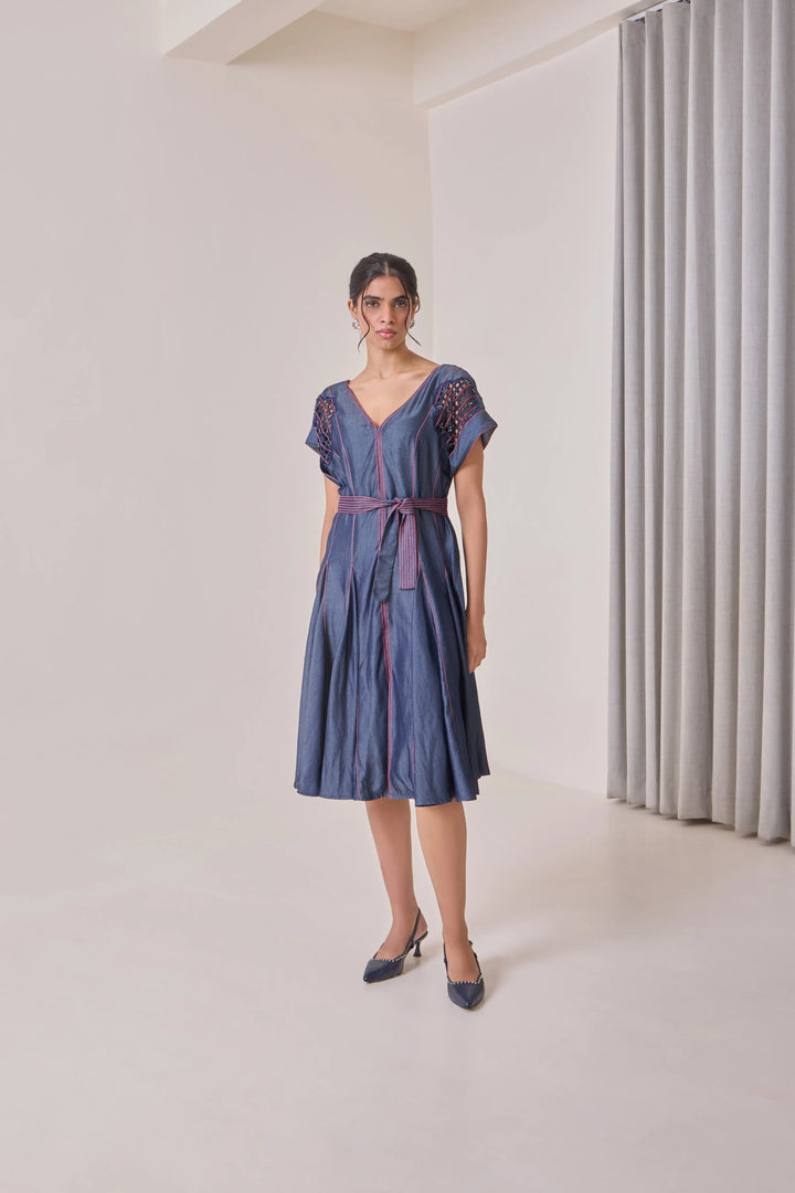 Pink Pop Denim Midi