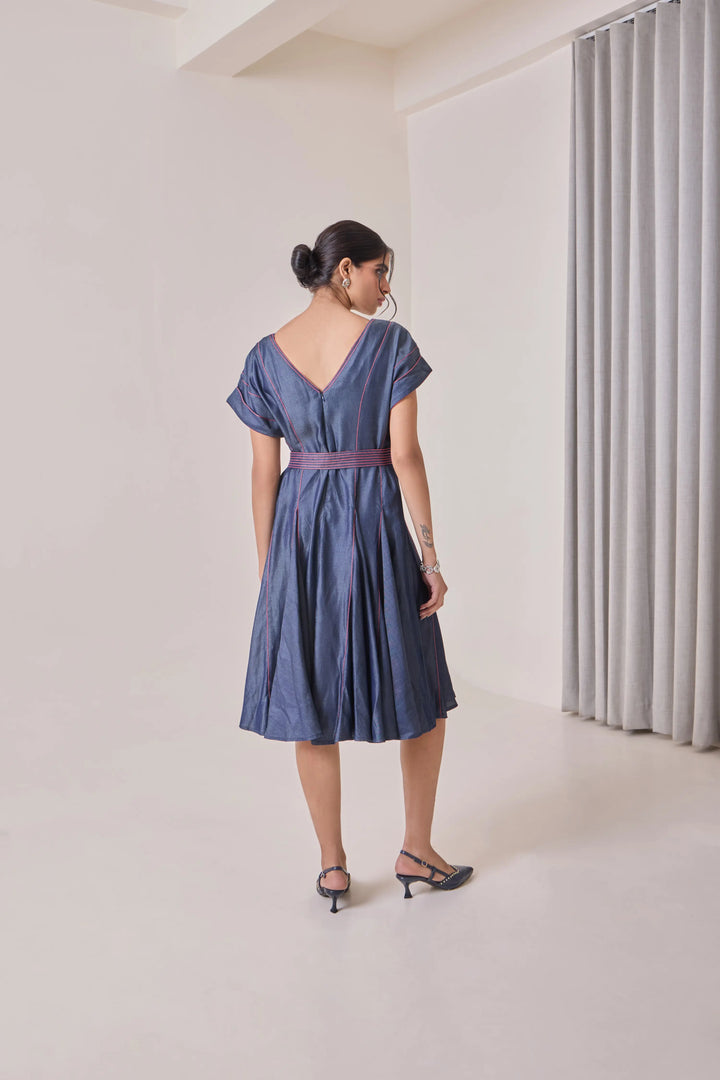 Pink Pop Denim Midi