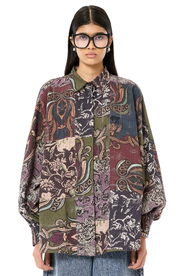 Multi Print Batwing Shirt