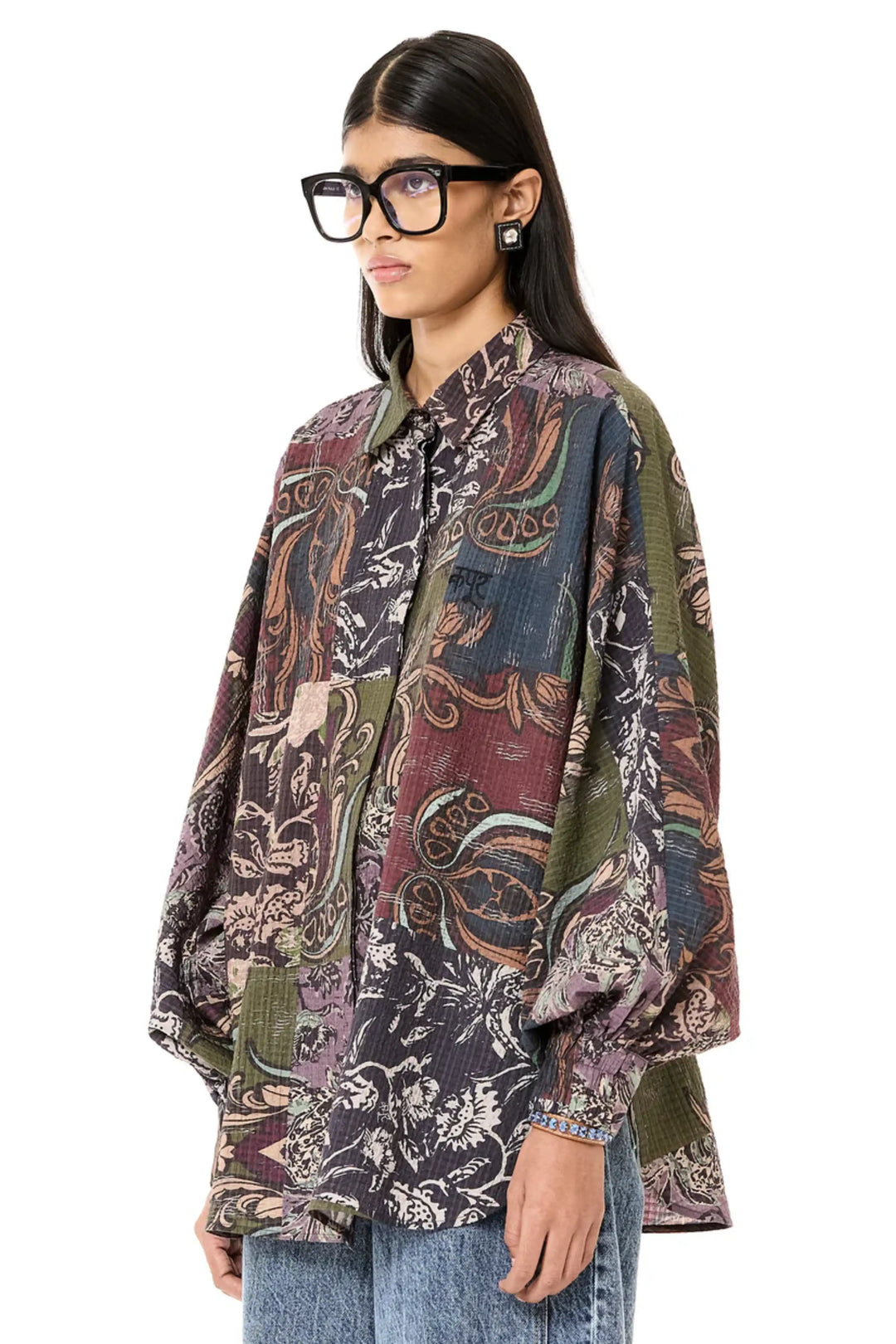 Multi Print Batwing Shirt