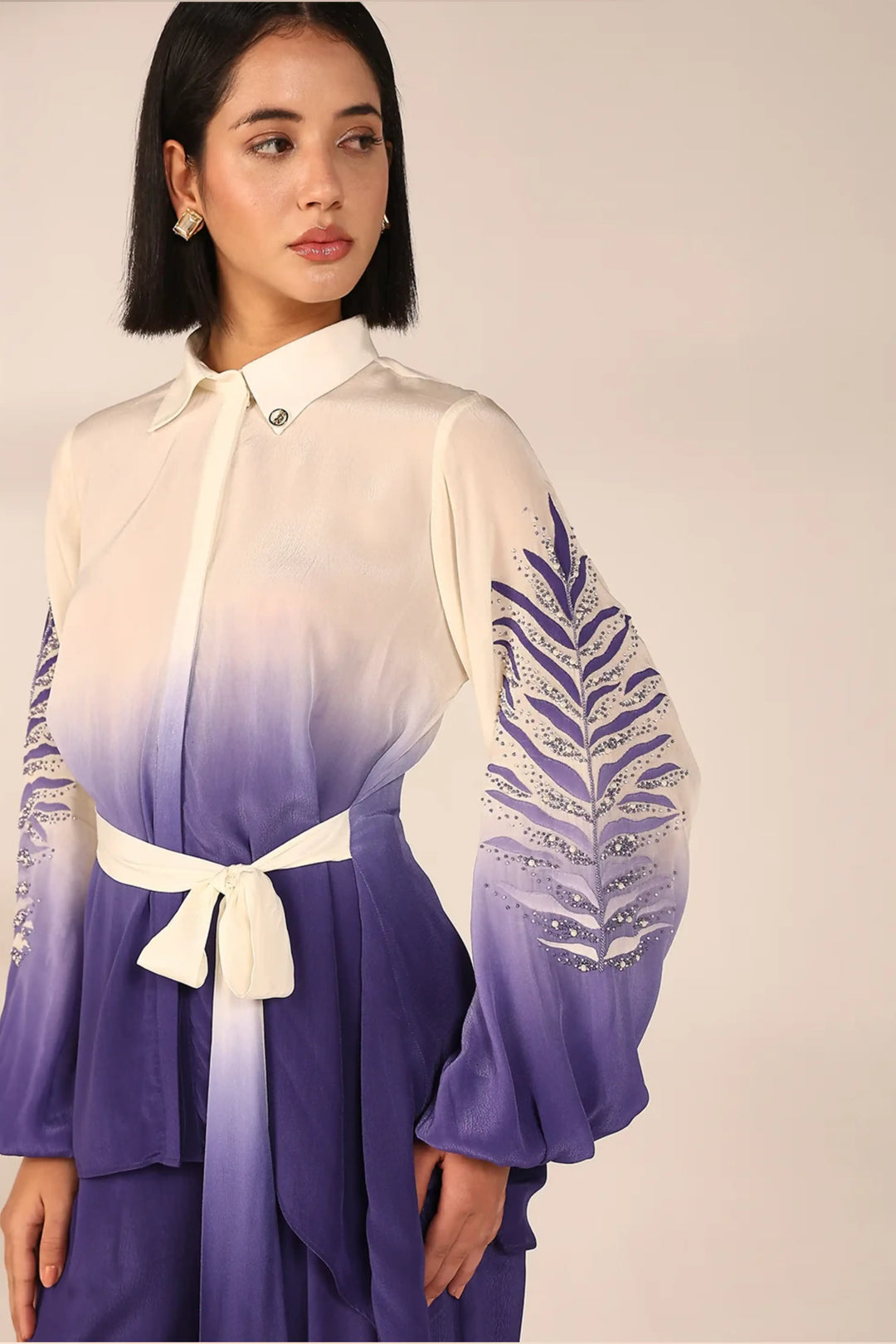 Sleeve Embroidered Co-ord Set