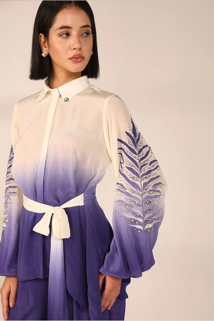 Sleeve Embroidered Co-ord Set
