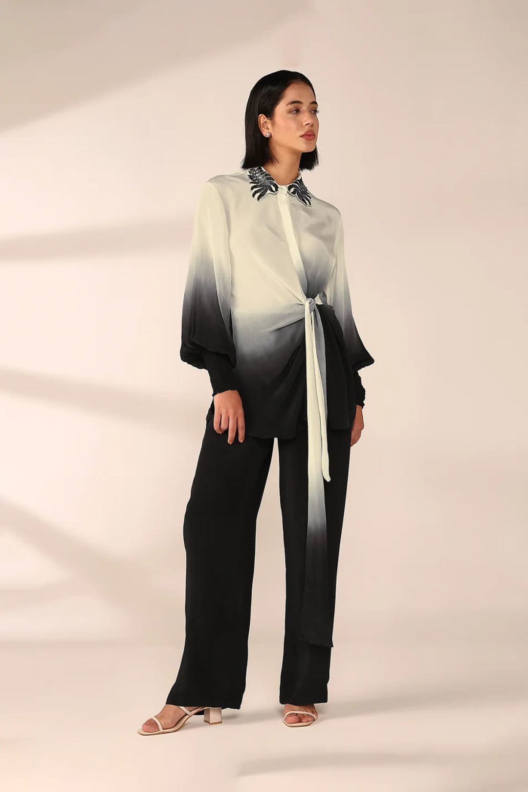 Tie up Coord Set - Charcoal