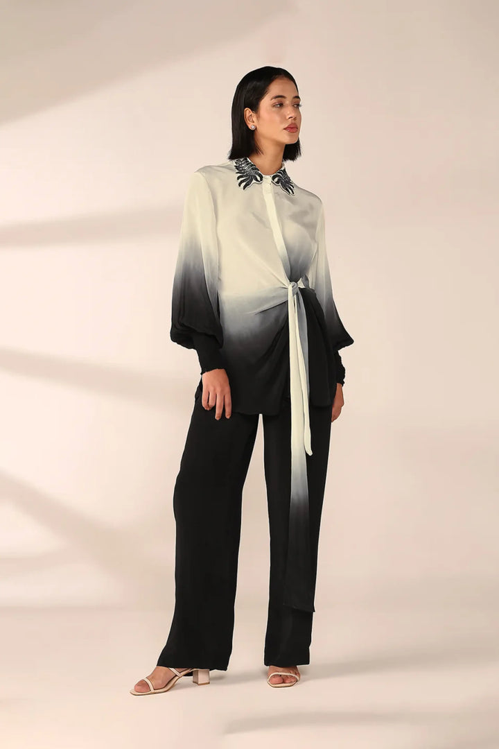 Tie up Coord Set - Charcoal