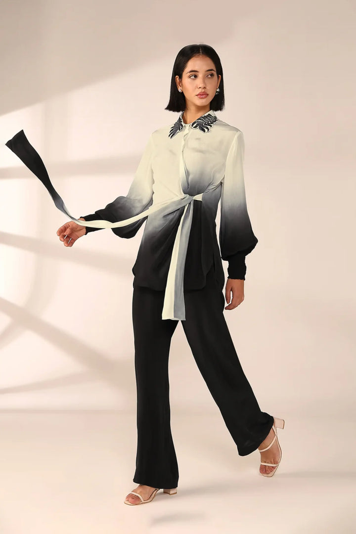 Tie up Coord Set - Charcoal
