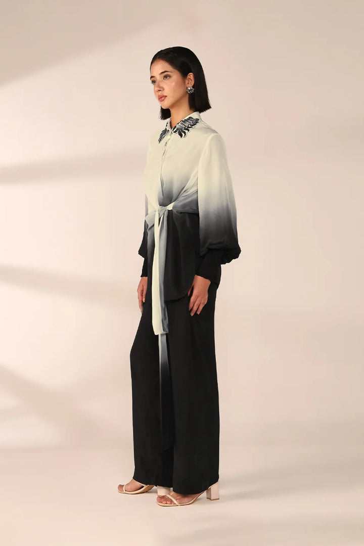 Tie up Coord Set - Charcoal