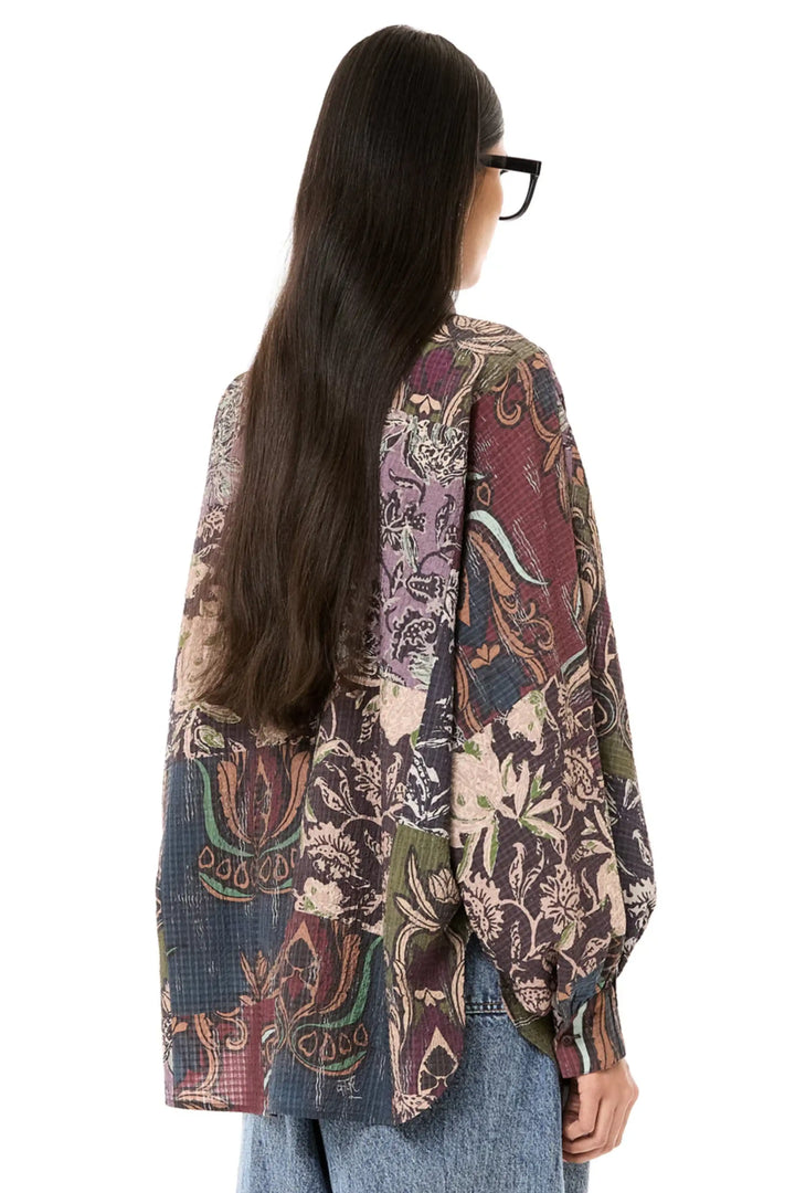 Multi Print Batwing Shirt