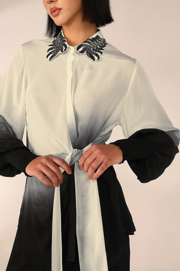 Tie up Coord Set - Charcoal
