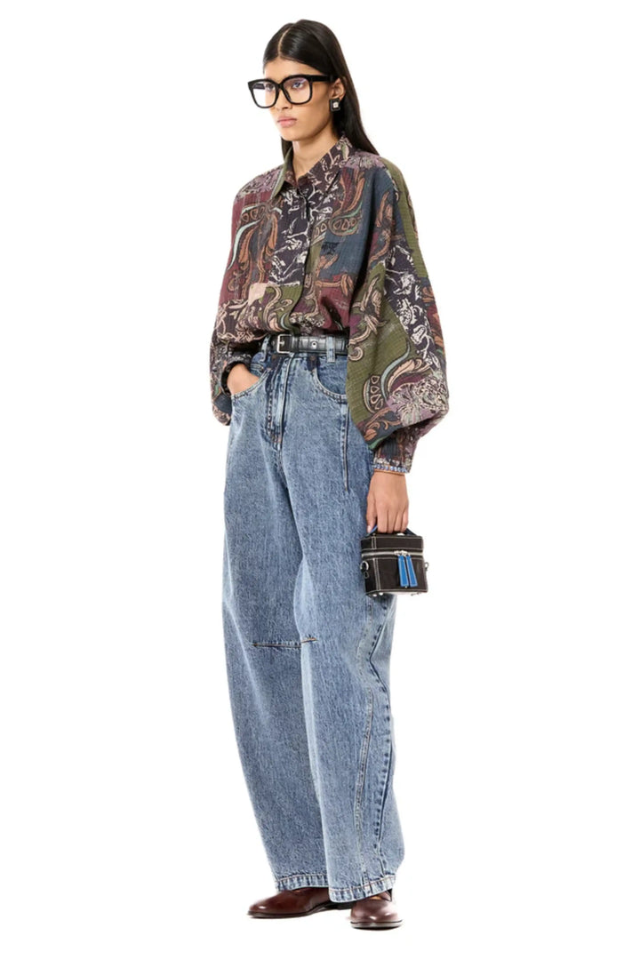 Multi Print Batwing Shirt