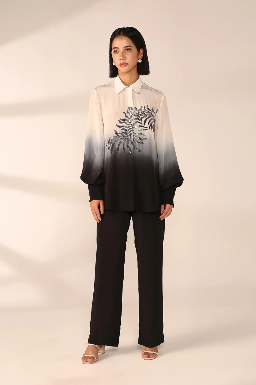 Centre Fern Co-ord Set - Charcoal