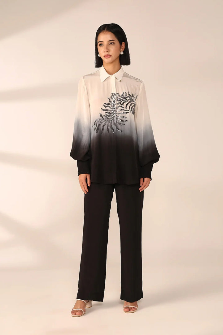 Centre Fern Co-ord Set - Charcoal