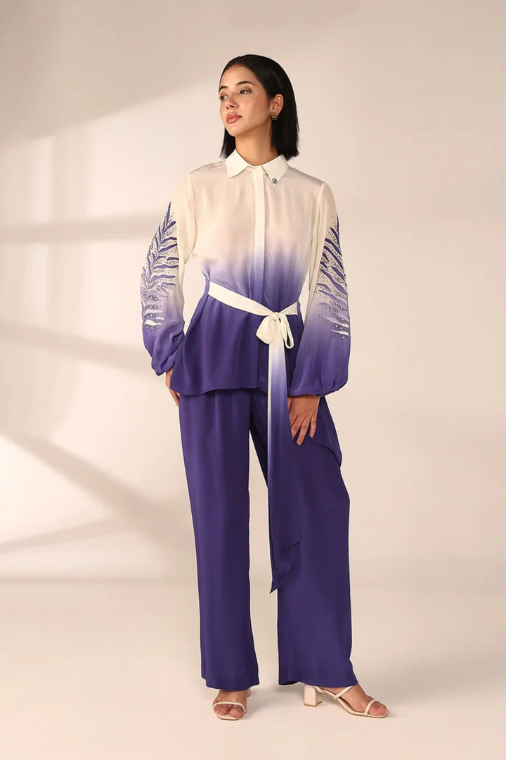 Sleeve Embroidered Co-ord Set