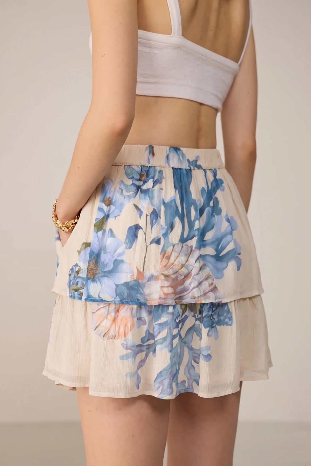 Camille Blouse Co-ord set Cream