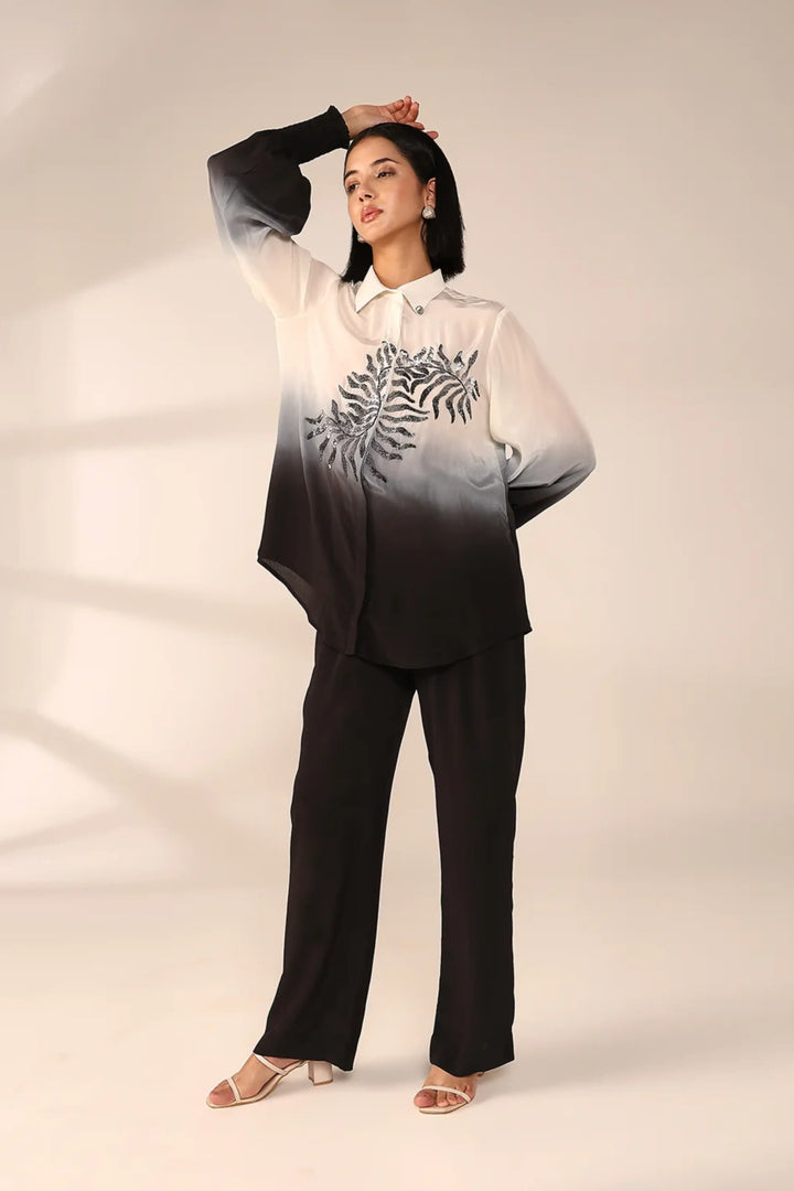 Centre Fern Co-ord Set - Charcoal