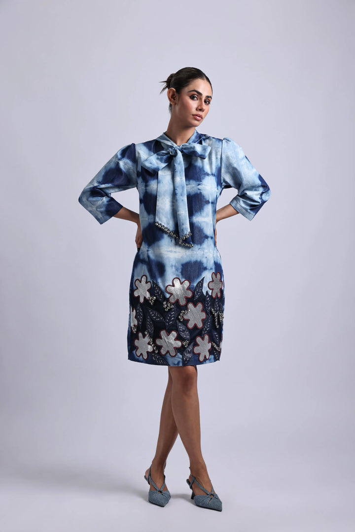 Poppy Pussy Bow Dress