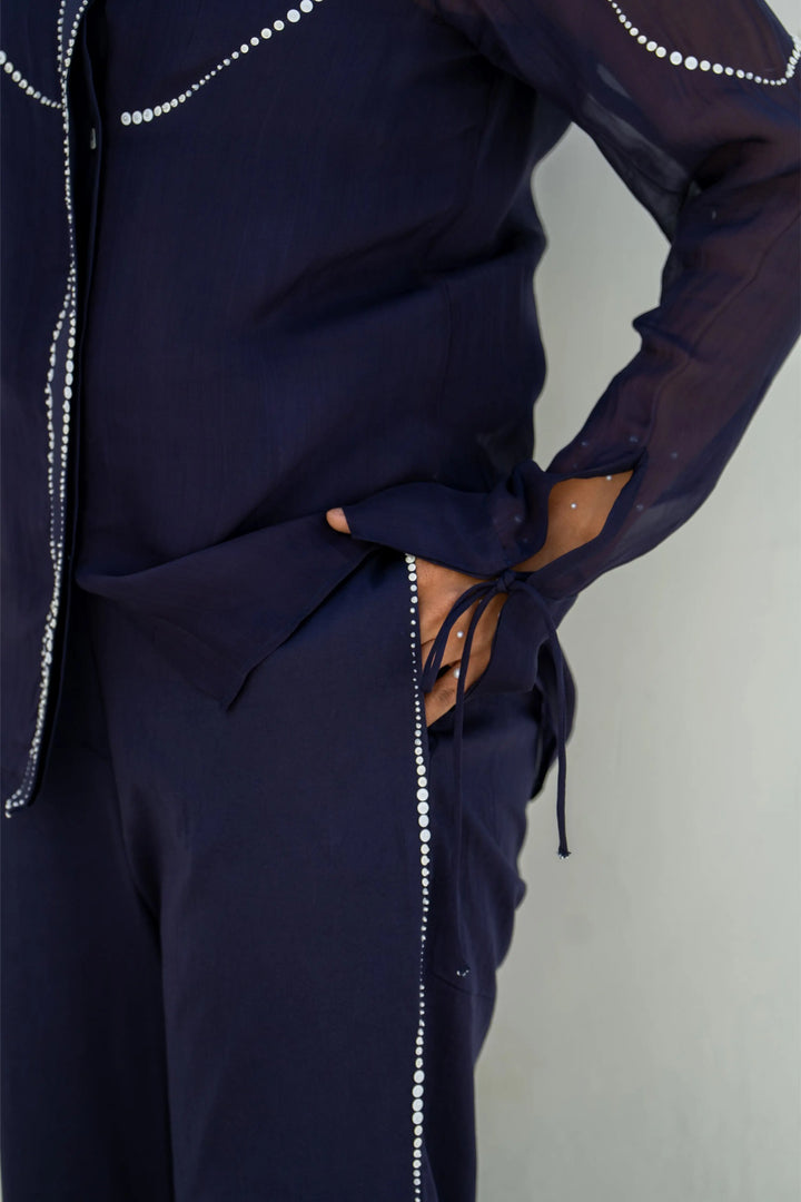 Midnight blue pixel flow hand coord set