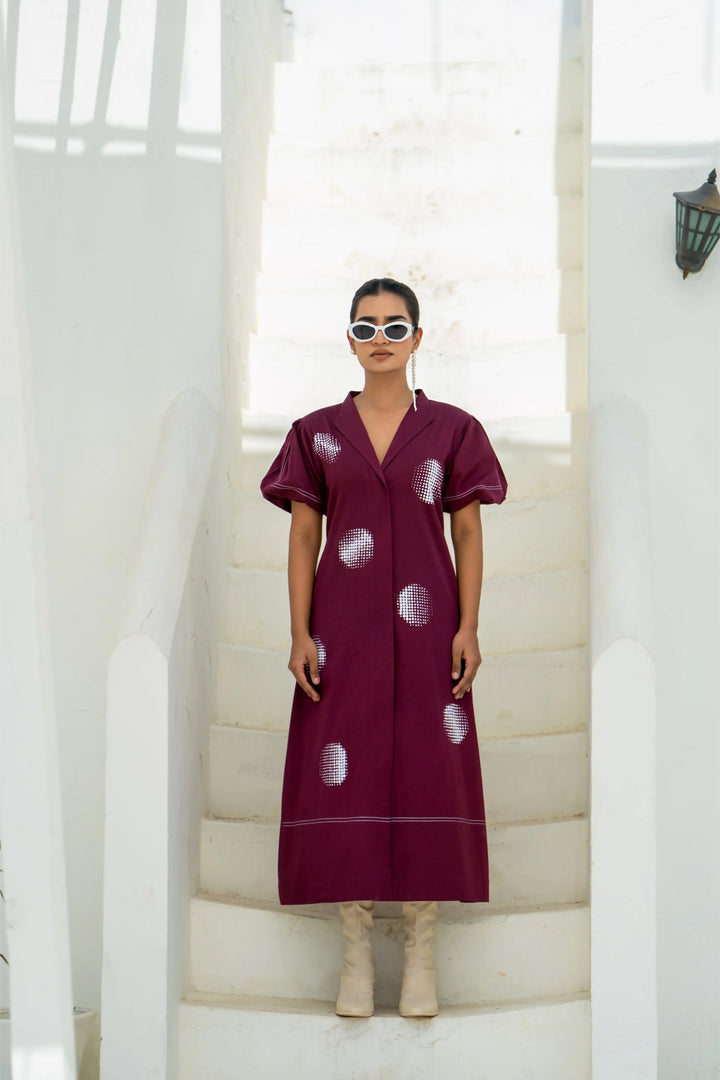 Lunar Phase midnight cherry dress