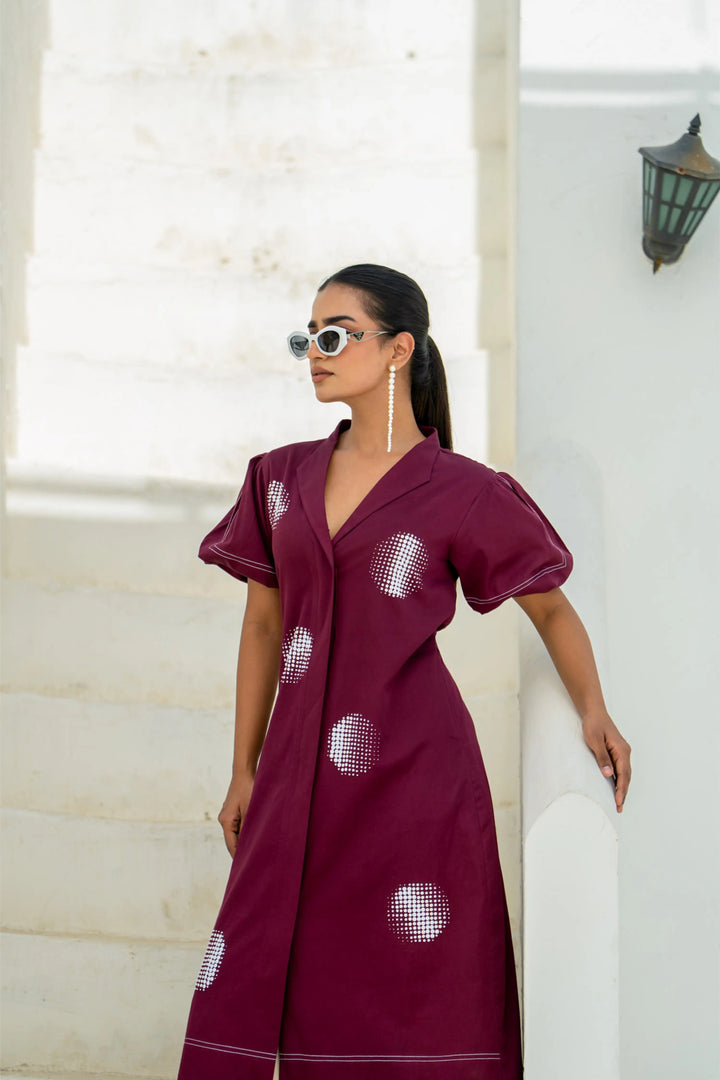 Lunar Phase midnight cherry dress