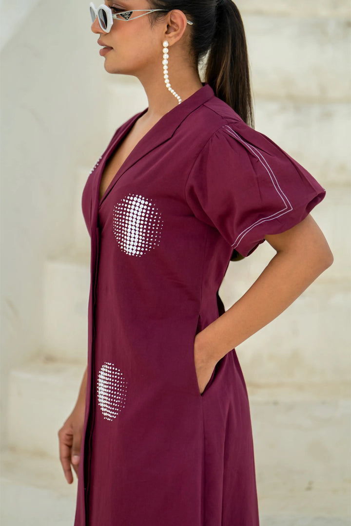 Lunar Phase midnight cherry dress