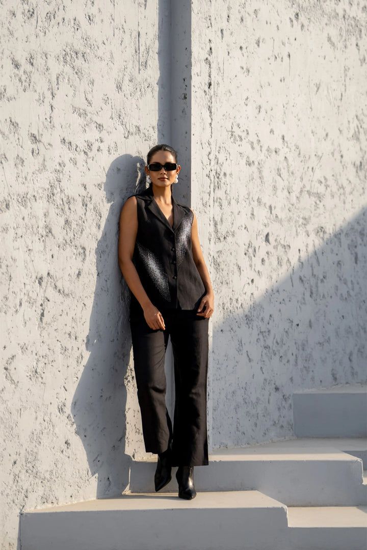 Pixelated ray linen coord set