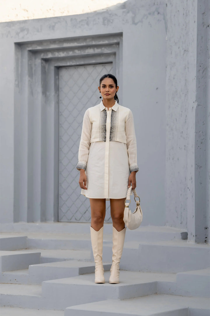 Ecru Luminary Shirt Dress