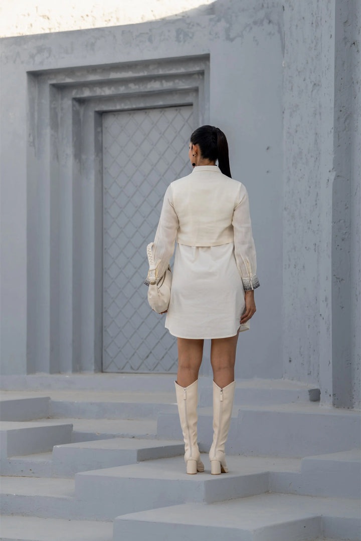 Ecru Luminary Shirt Dress