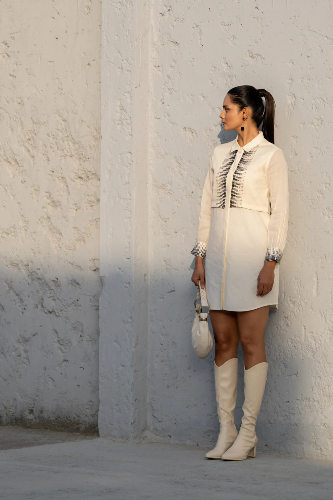 Ecru Luminary Shirt Dress