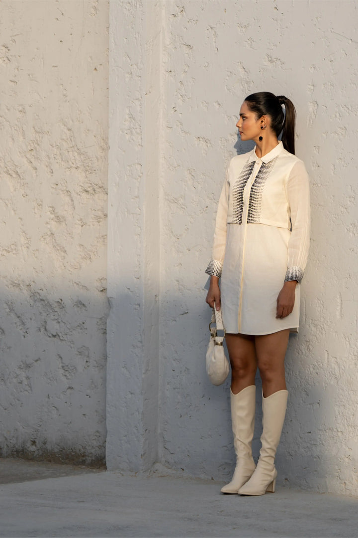 Ecru Luminary Shirt Dress