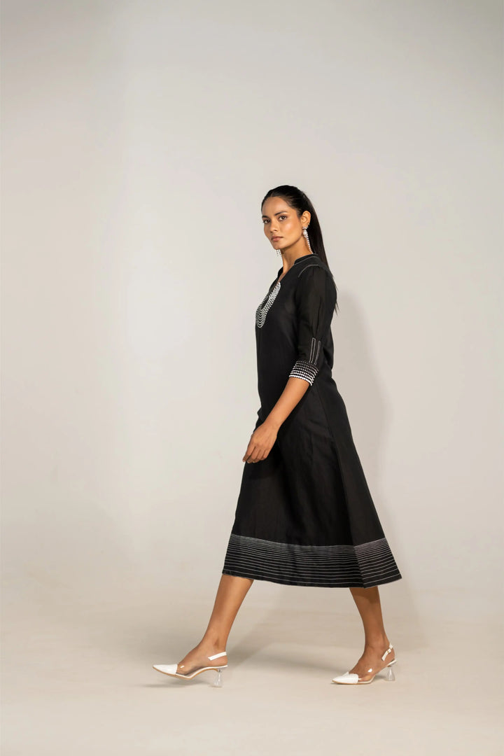Noir Linen Dress