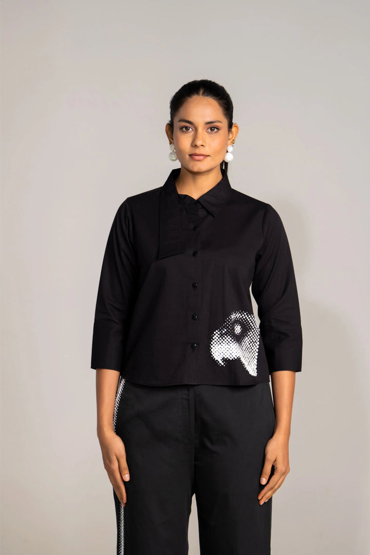 3D Bird Black shirt