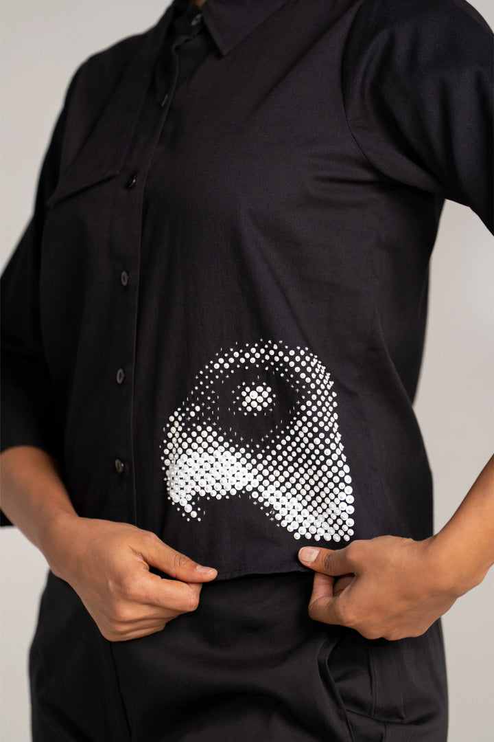 3D Bird Black shirt