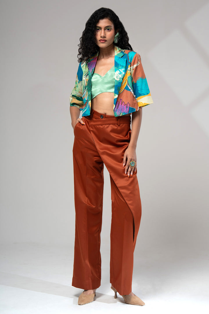 Bay Cropped Jacket Set w/ Bustier