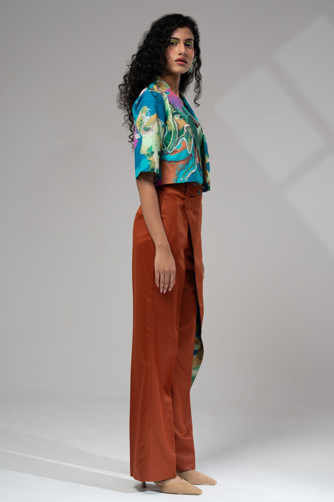 Bay Cropped Jacket Set w/ Bustier