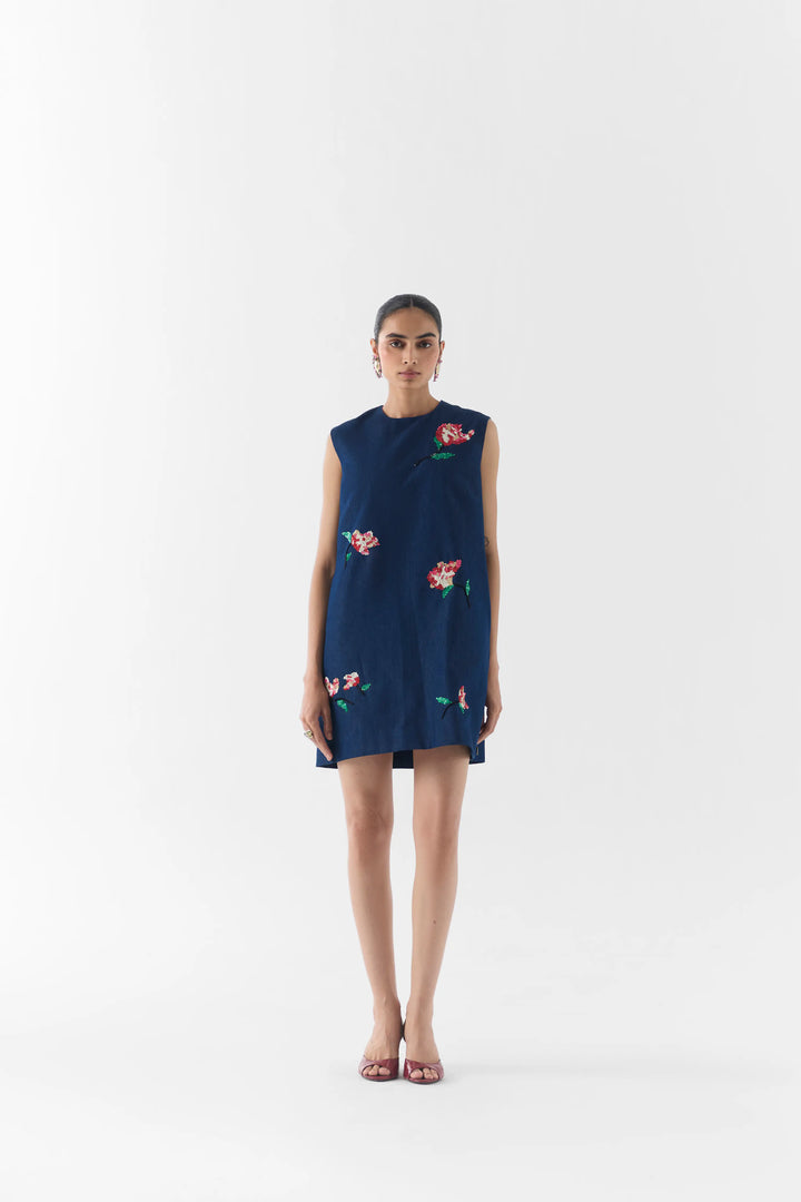 Rose Denim Dress
