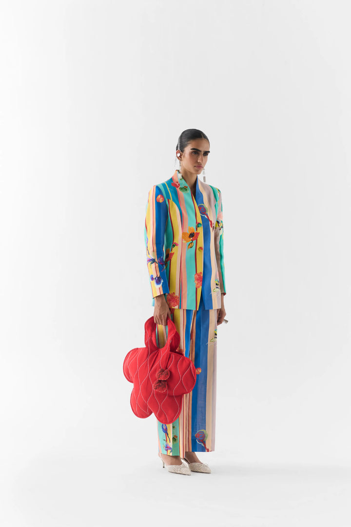 Blue Barcode Blazer & Pants