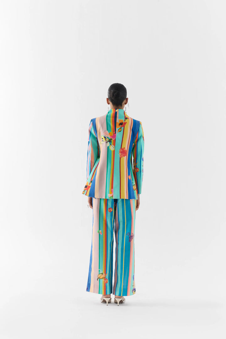 Blue Barcode Blazer & Pants