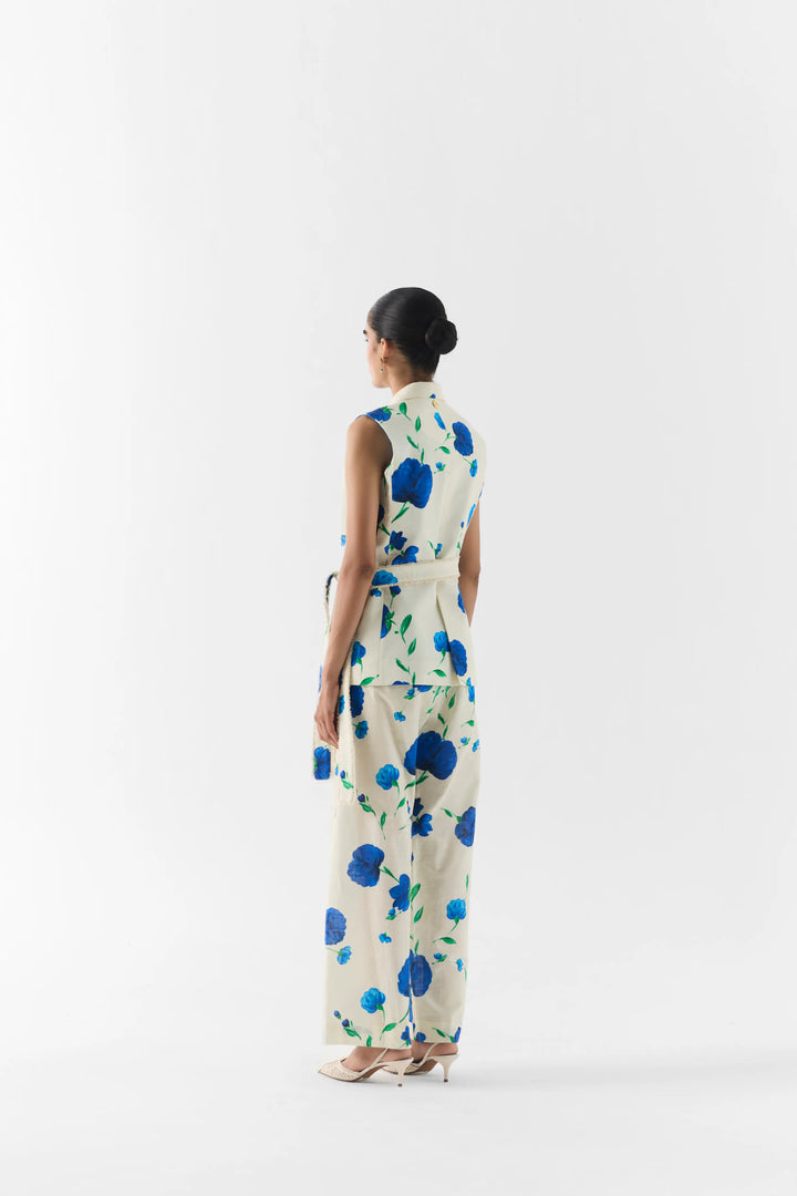 Moss Rose Sleeveless Blazer & Pants
