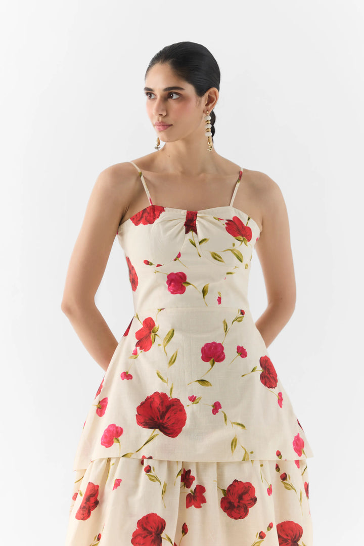 Sisley Rose Bustier Dress