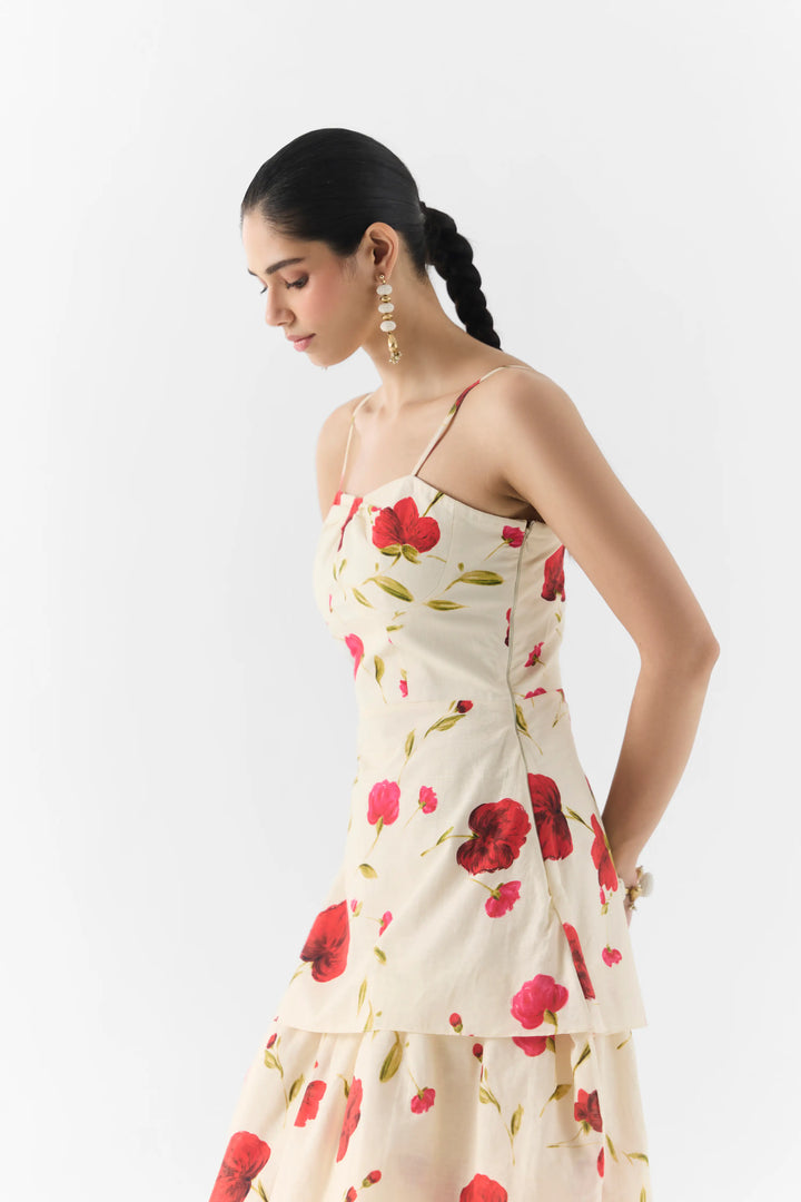 Sisley Rose Bustier Dress