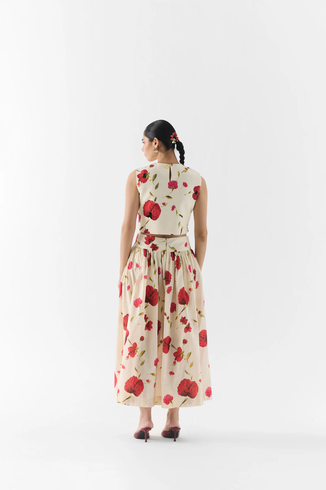 Sisley Rose Crop Top & Skirt