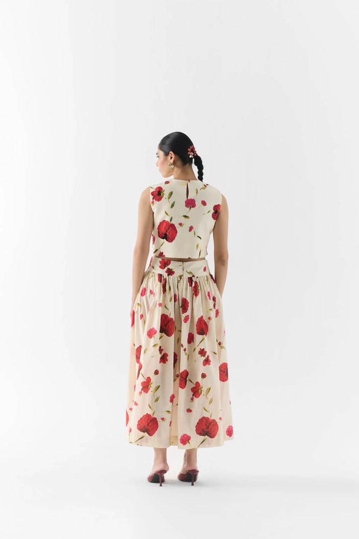 Sisley Rose Crop Top & Skirt