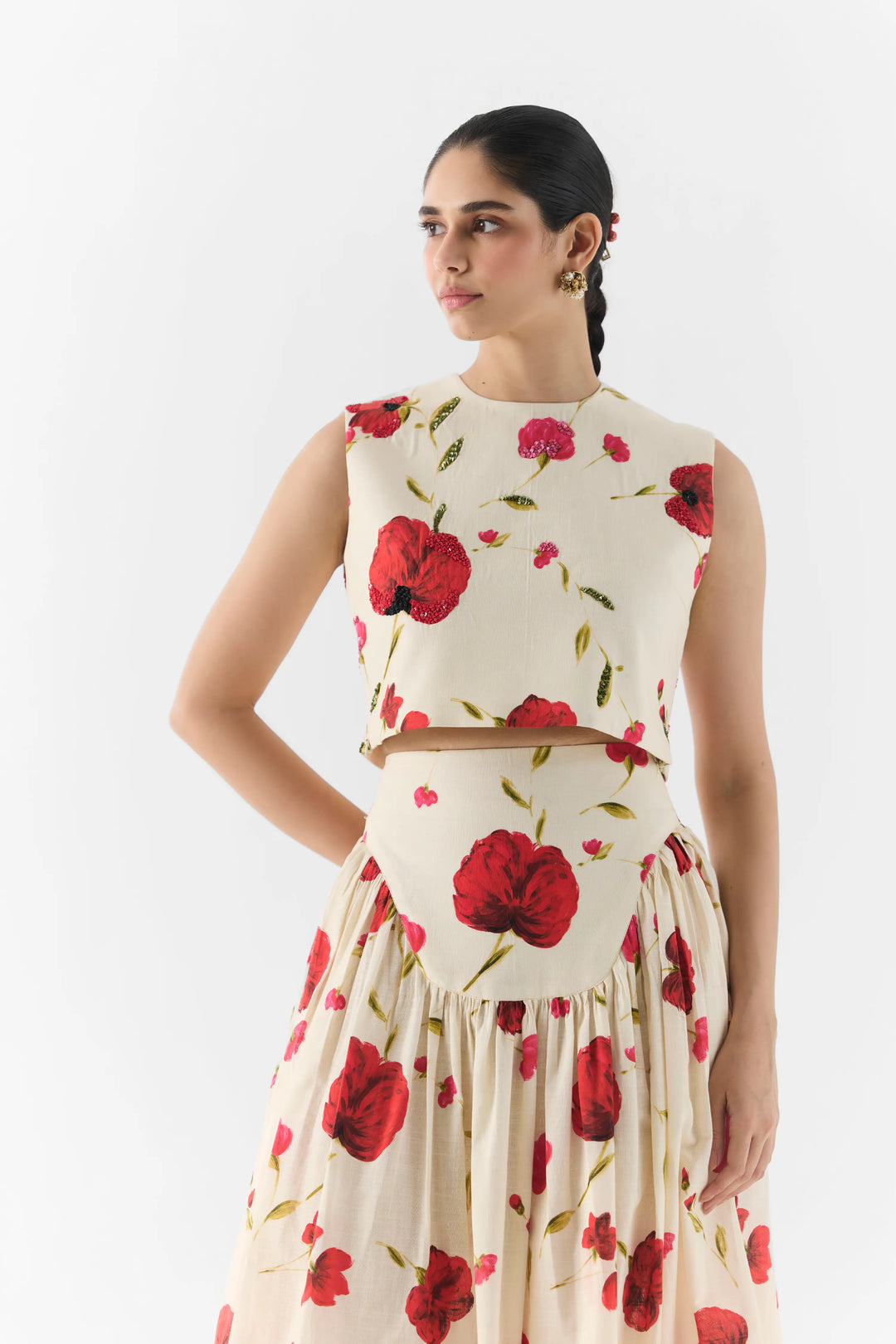Sisley Rose Crop Top & Skirt