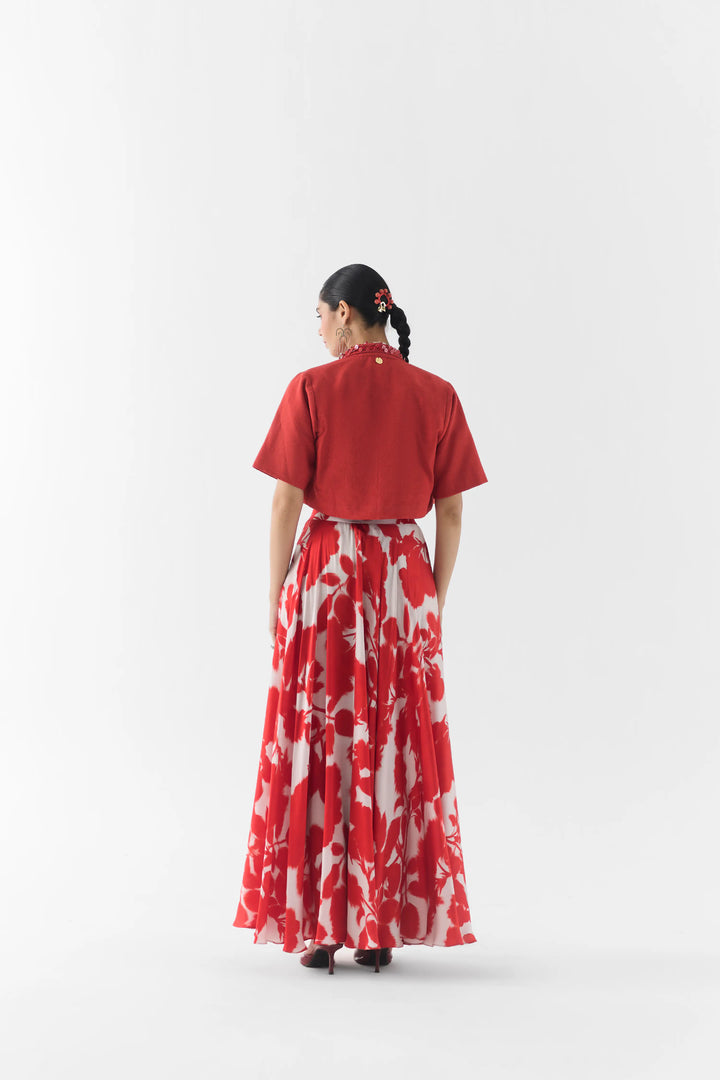 Red Ink Linen Blazer