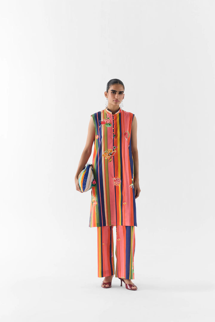 Pink Barcode Kurta & Pants