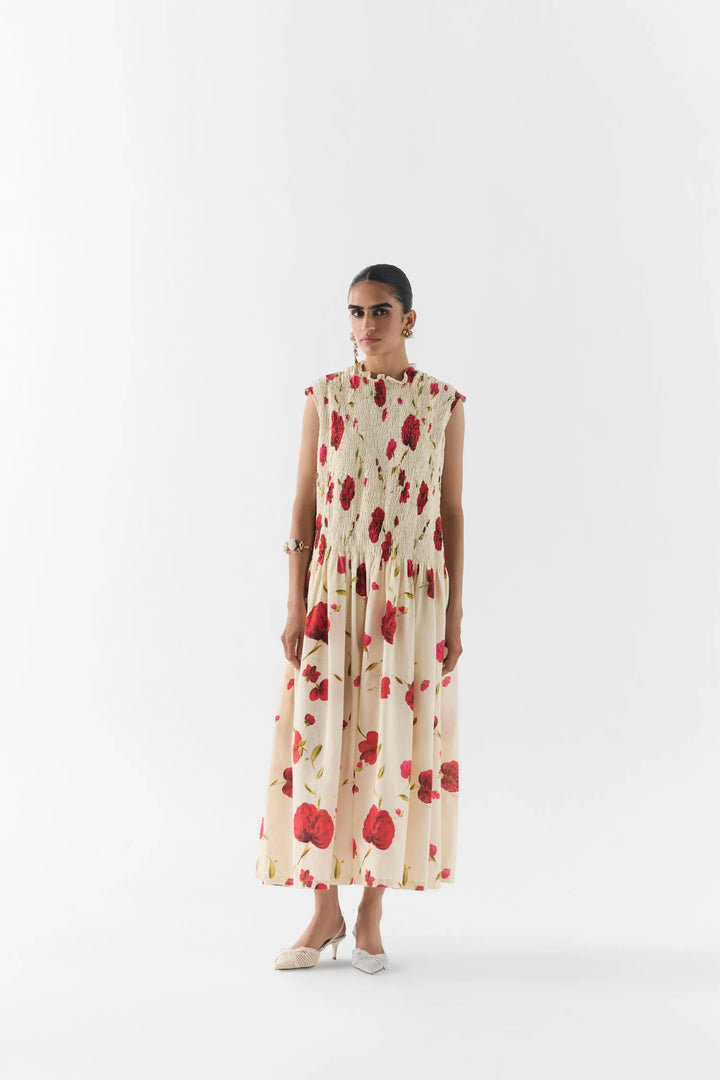 Sisley Rose Ruching Dress