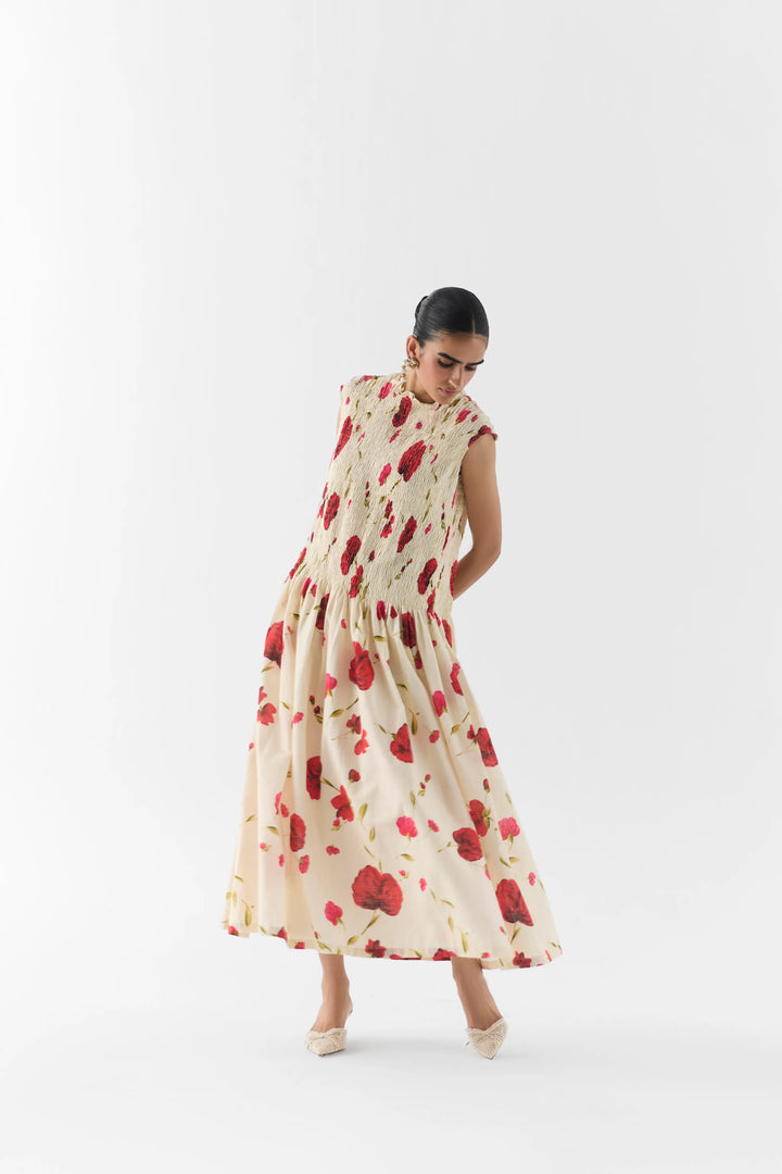 Sisley Rose Ruching Dress