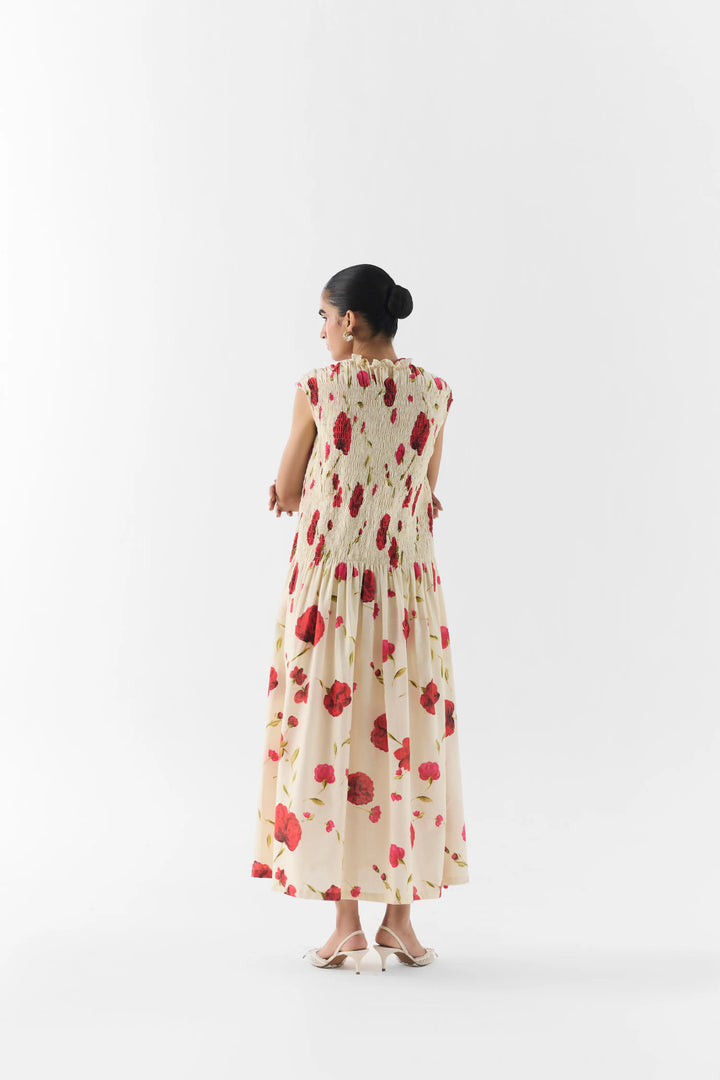 Sisley Rose Ruching Dress